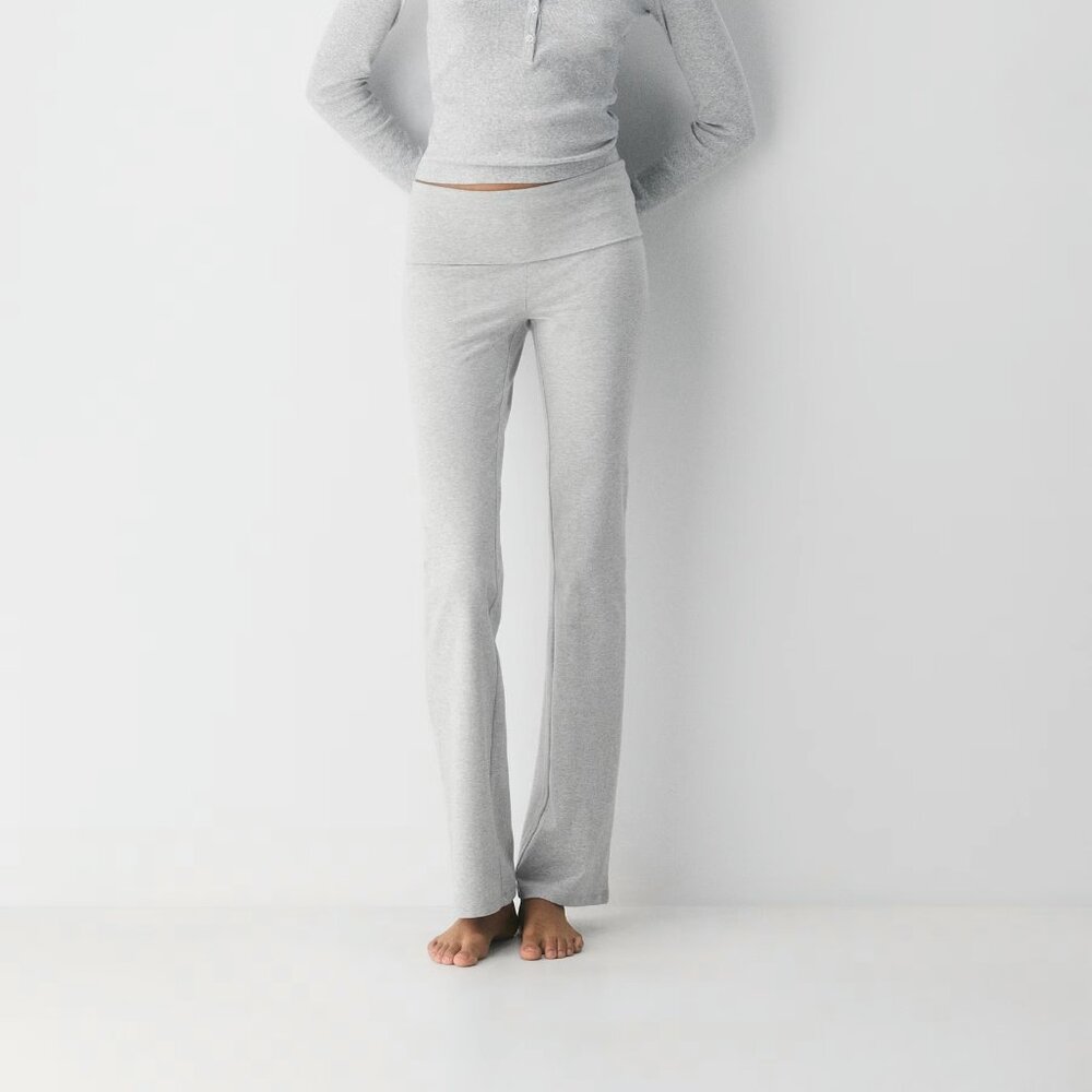 NWT Aritzia HomeStretch™ Smooth Amp Foldover Pant, XXS, Heather Chrome
